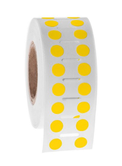 Picture of NitroTAG Cryo Labels, 0.25" (6.4mm), 1" core, Yellow
