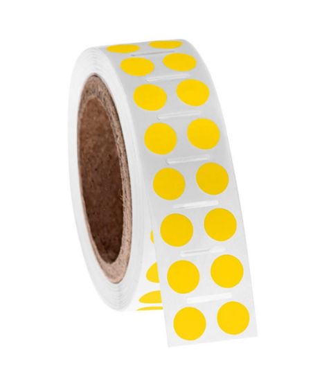 Picture of NitroTAG Cryo Labels, 0.354" (9mm), 3" core, Yellow