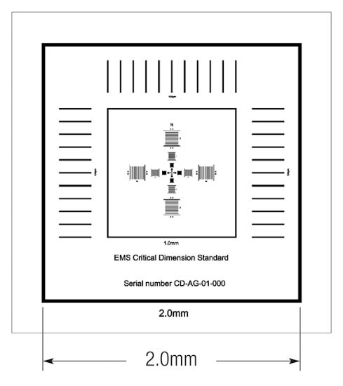 Picture of X&Y Axis Standard, Traceable, Unmounted, 2mm-100nm
