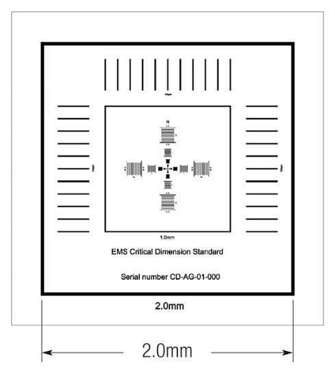 Picture of X&Y Axis Standard, Traceable, Unmounted, 2mm-100nm