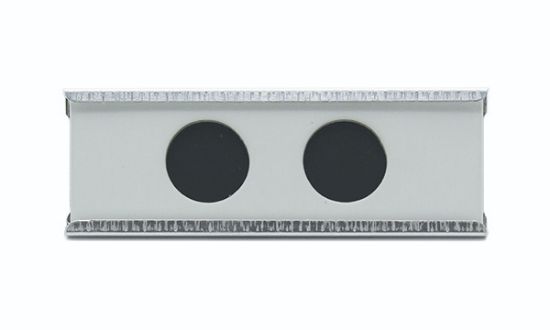 Picture of Slide in Holder w/Glass Coverslip, 2 Wells, Black