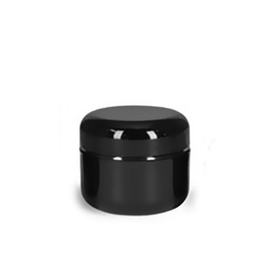 Picture of Black Plastic Jars w/Caps, 1 oz