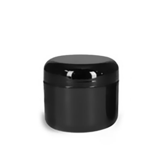 Picture of Black Plastic Jars w/Caps, 2 oz