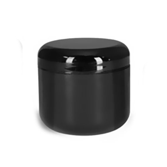 Picture of Black Plastic Jars w/Caps, 4 oz