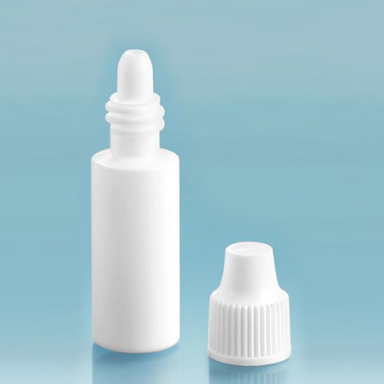 Picture of White LDPE Dropper Bottles w/Lids, 3cc