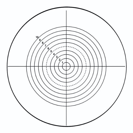 Picture of Concentric Circles Graticule - NE42, NE43, NE44, NE47