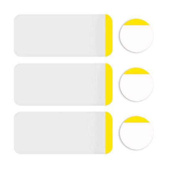 Picture of Color Coded Dual Tough-Tags, Yellow, 500/Roll