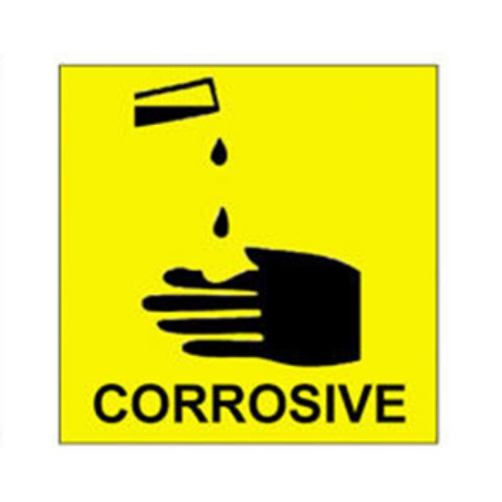 Picture of Wash Off Label Warning: Corrosive